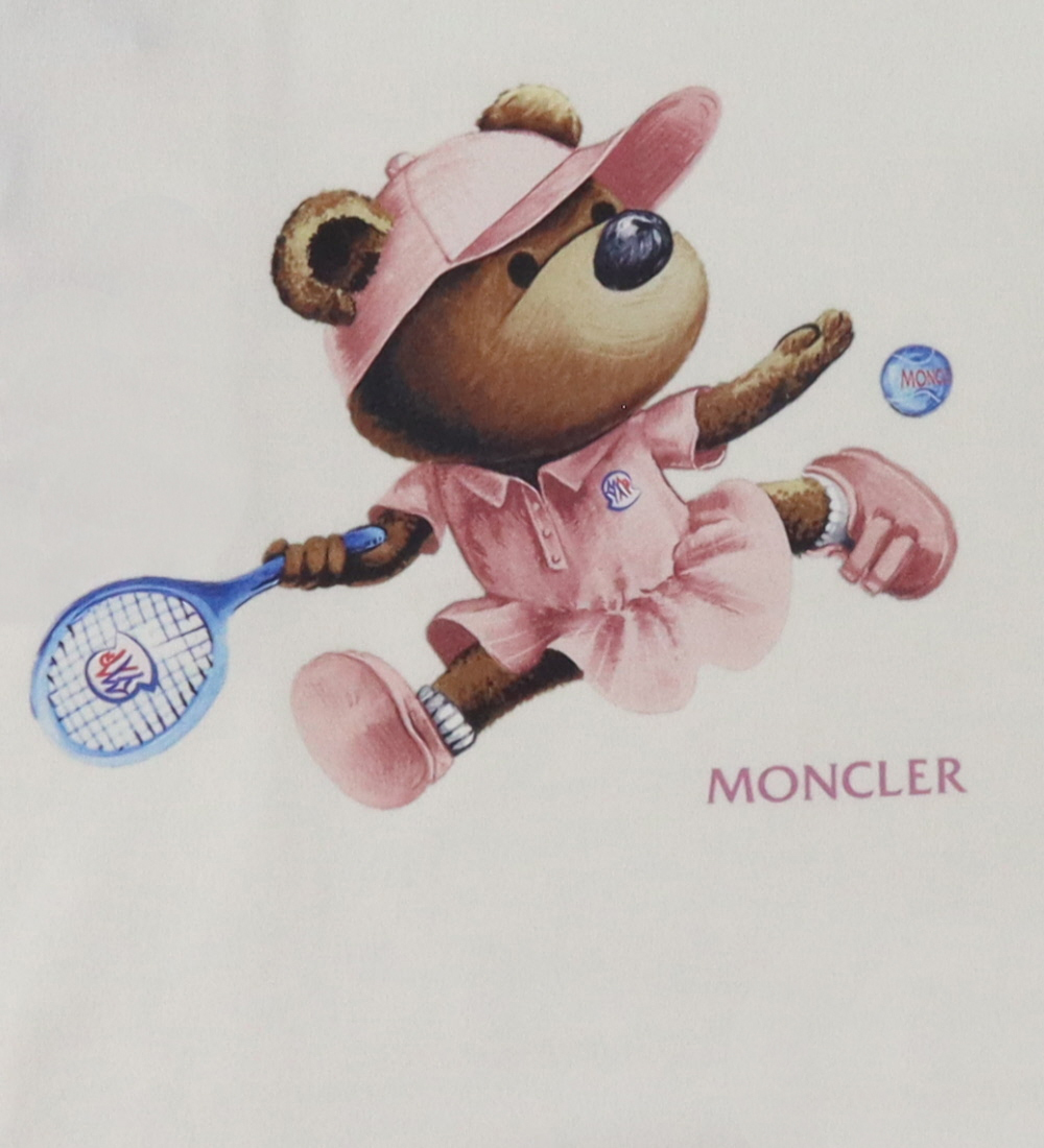 Moncler T-shirt - Natural/Rosa m. Bamse
