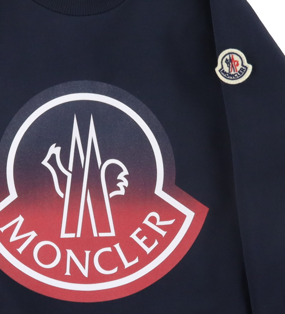 Moncler Sweatshirt - Navy/Rød m. Logo