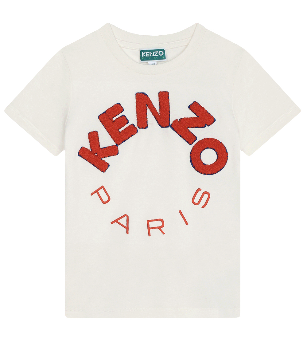 Kenzo T-shirt - Ivory m. Rød