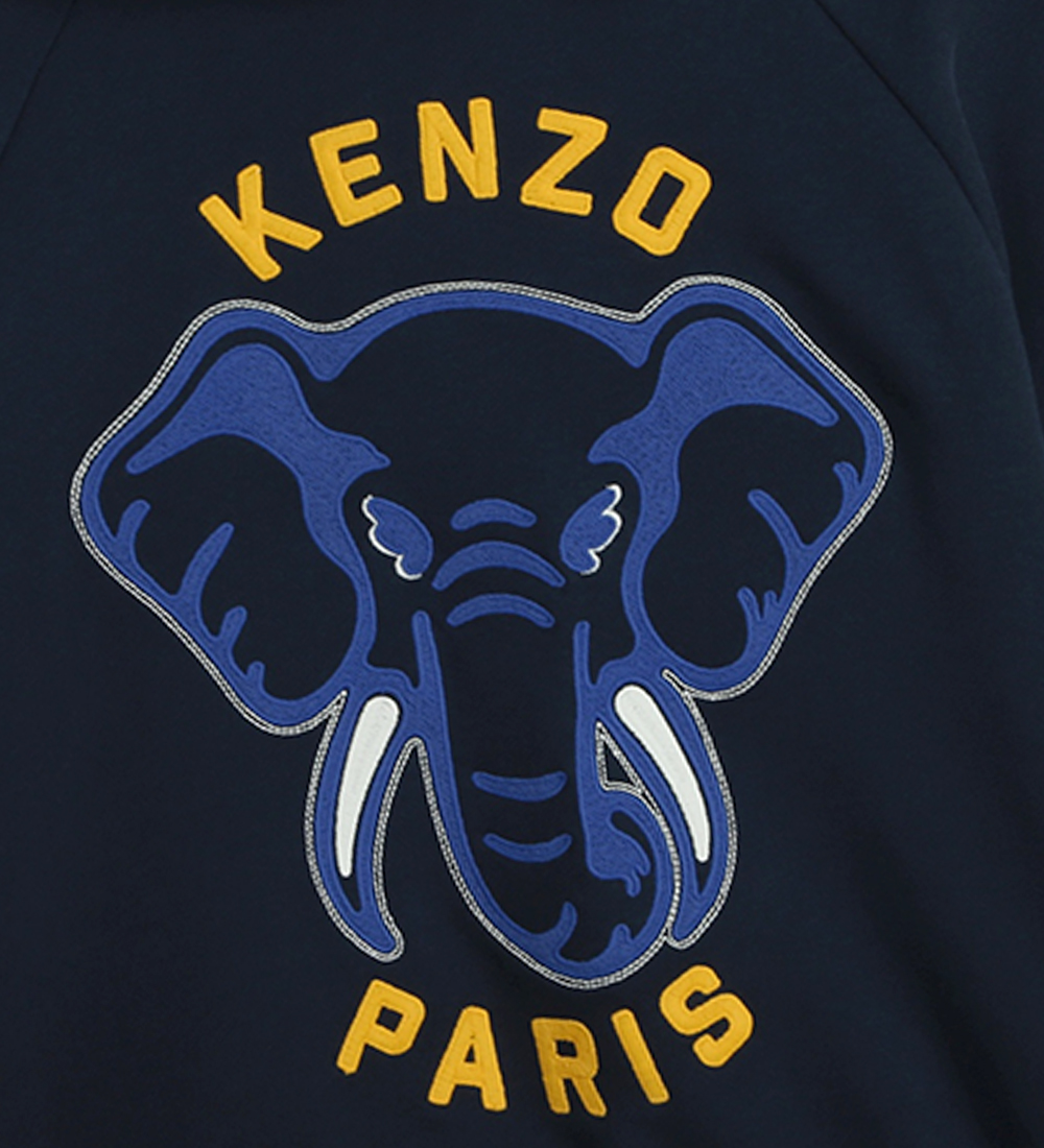 Kenzo Hættetrøje - Navy m. Elefant