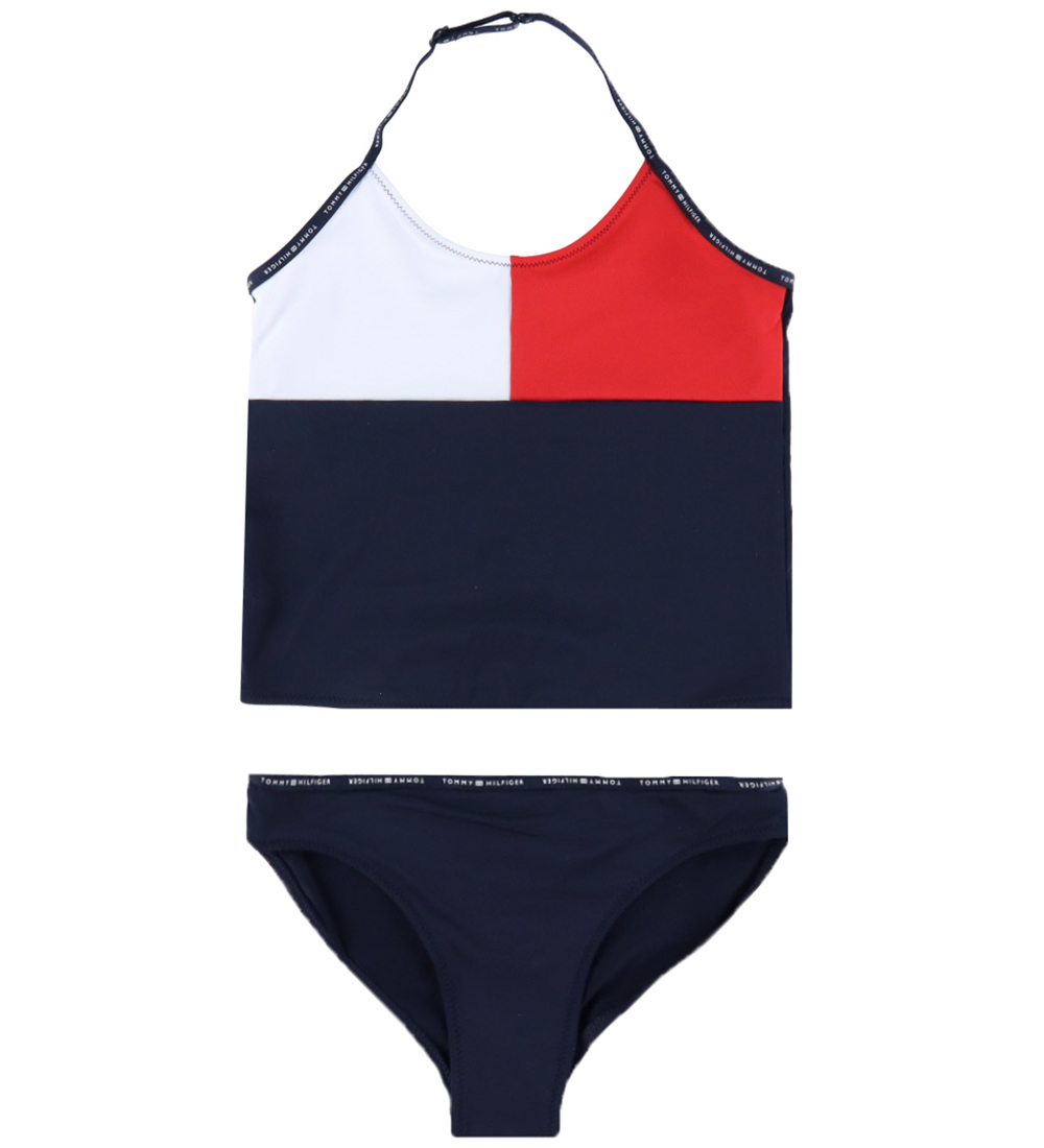 Tommy Hilfiger Bikini - Desert Sky m. Hvid/Rød