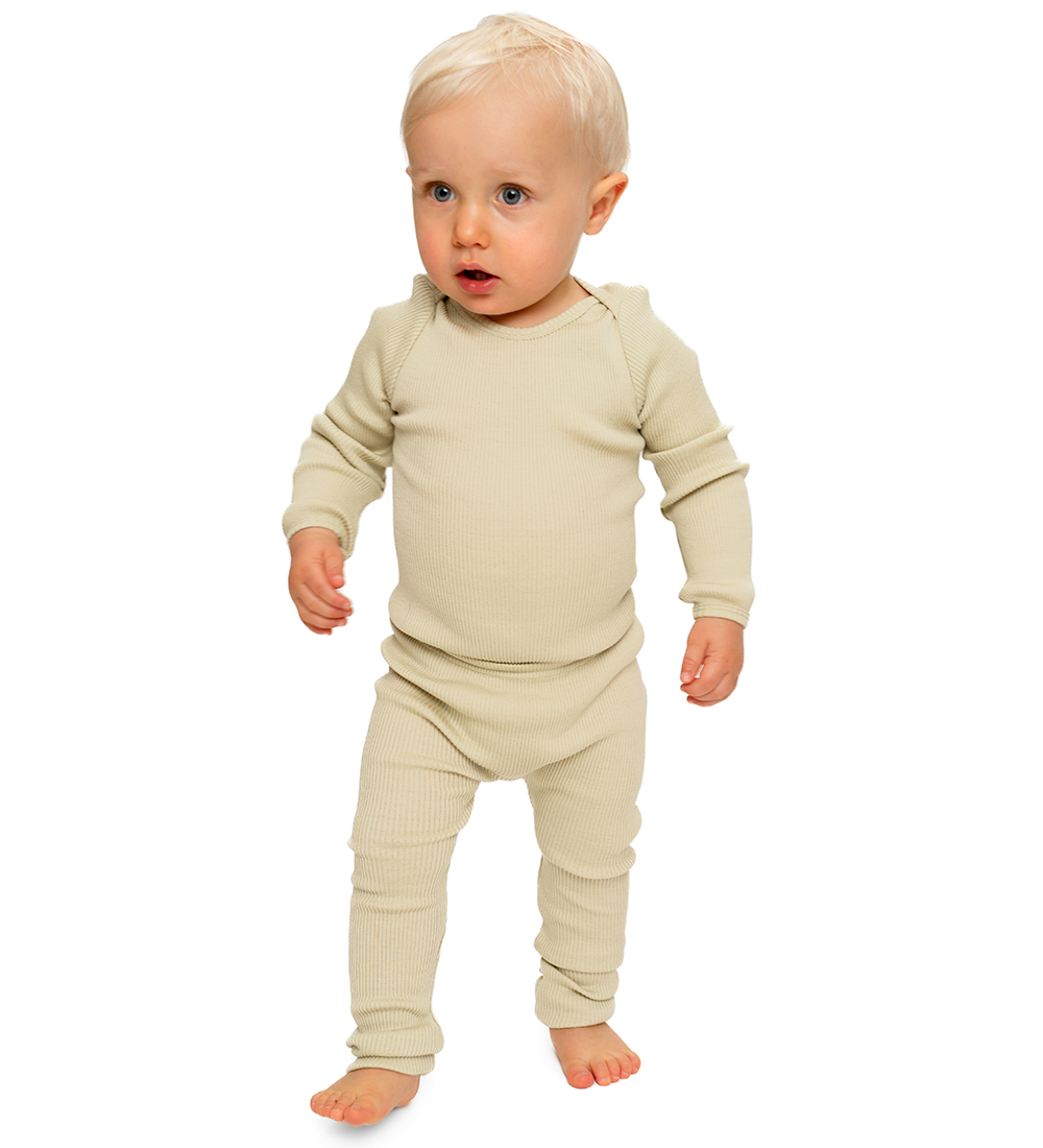 Minimalisma Leggings - Bieber - Silke/Bomuld - Pear Sorbet