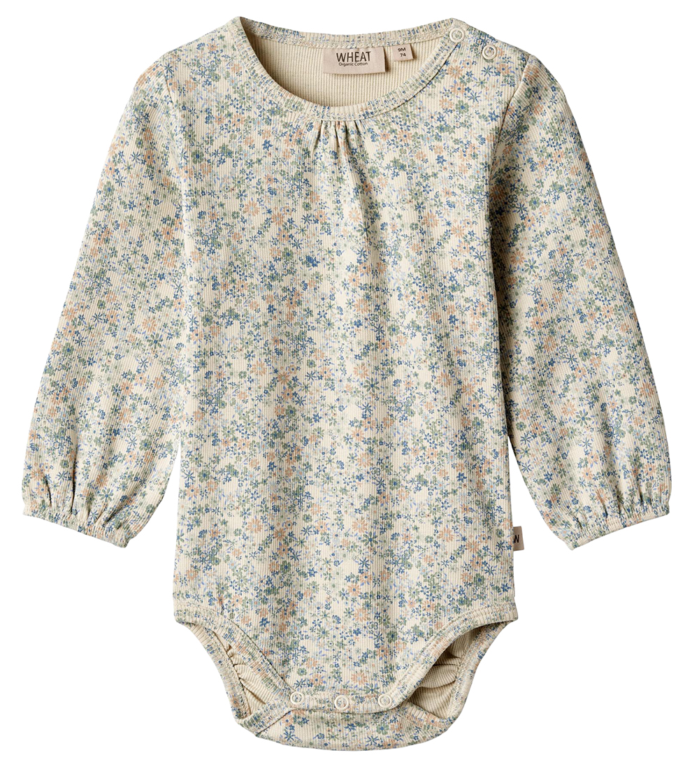 Wheat Body l/æ - Rib - Elmine - Sandshell Mini Flowers