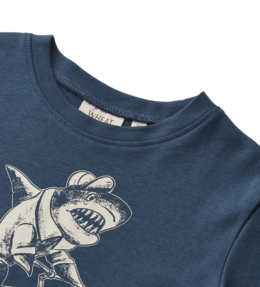 Wheat T-shirt - Kristian - Blue Waves