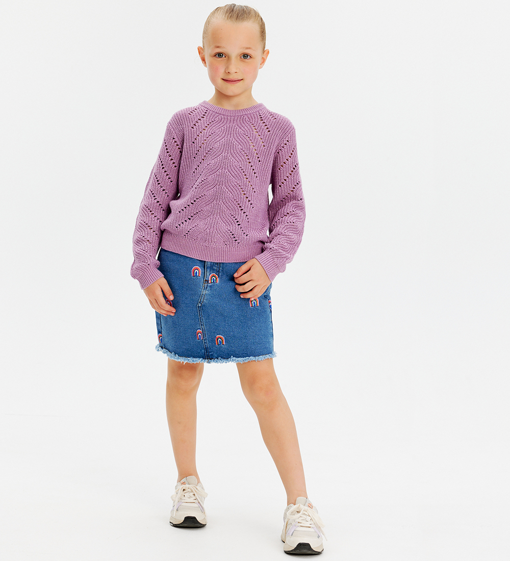 The New Bluse - Strik - TnJiva - Lavender Herb m. Glimmer