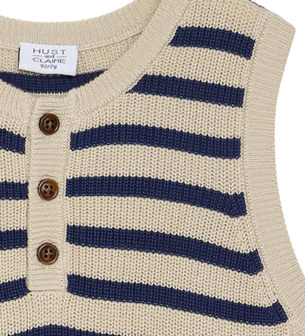 Hust and Claire Vest - Strik - Edu - Bambus - Blue Moon