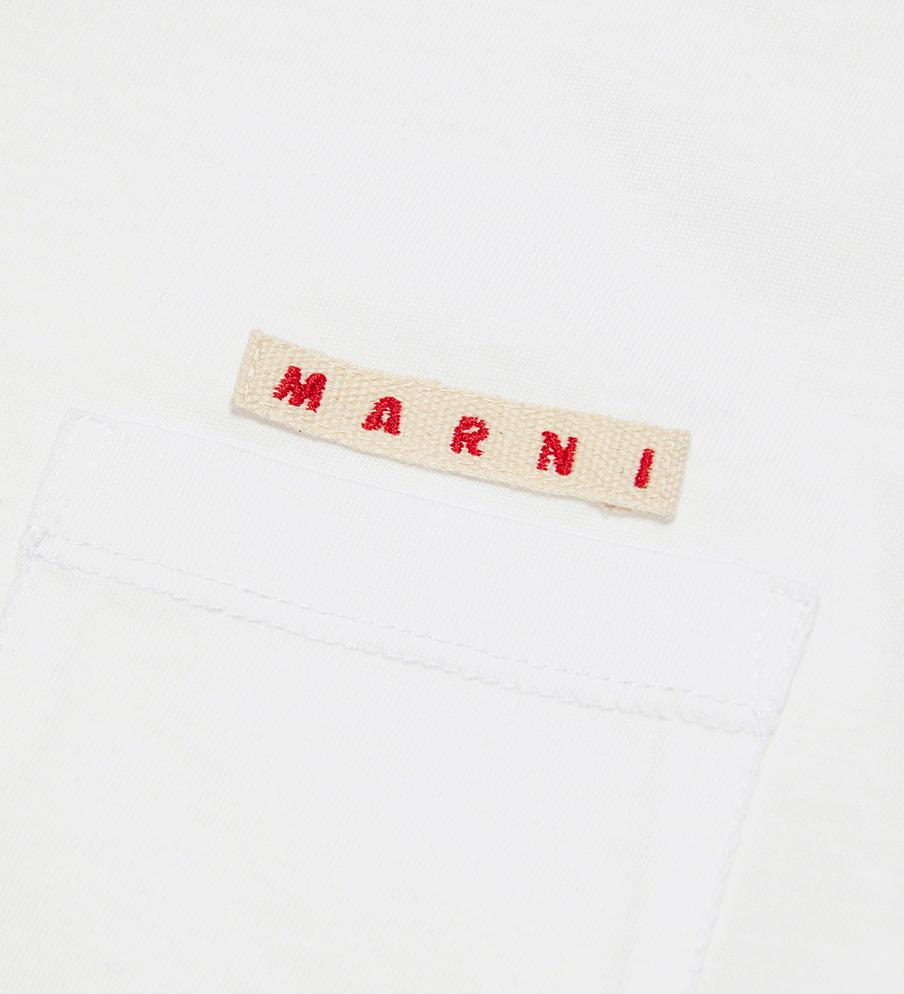 Marni T-shirt - Hvid m. Lomme
