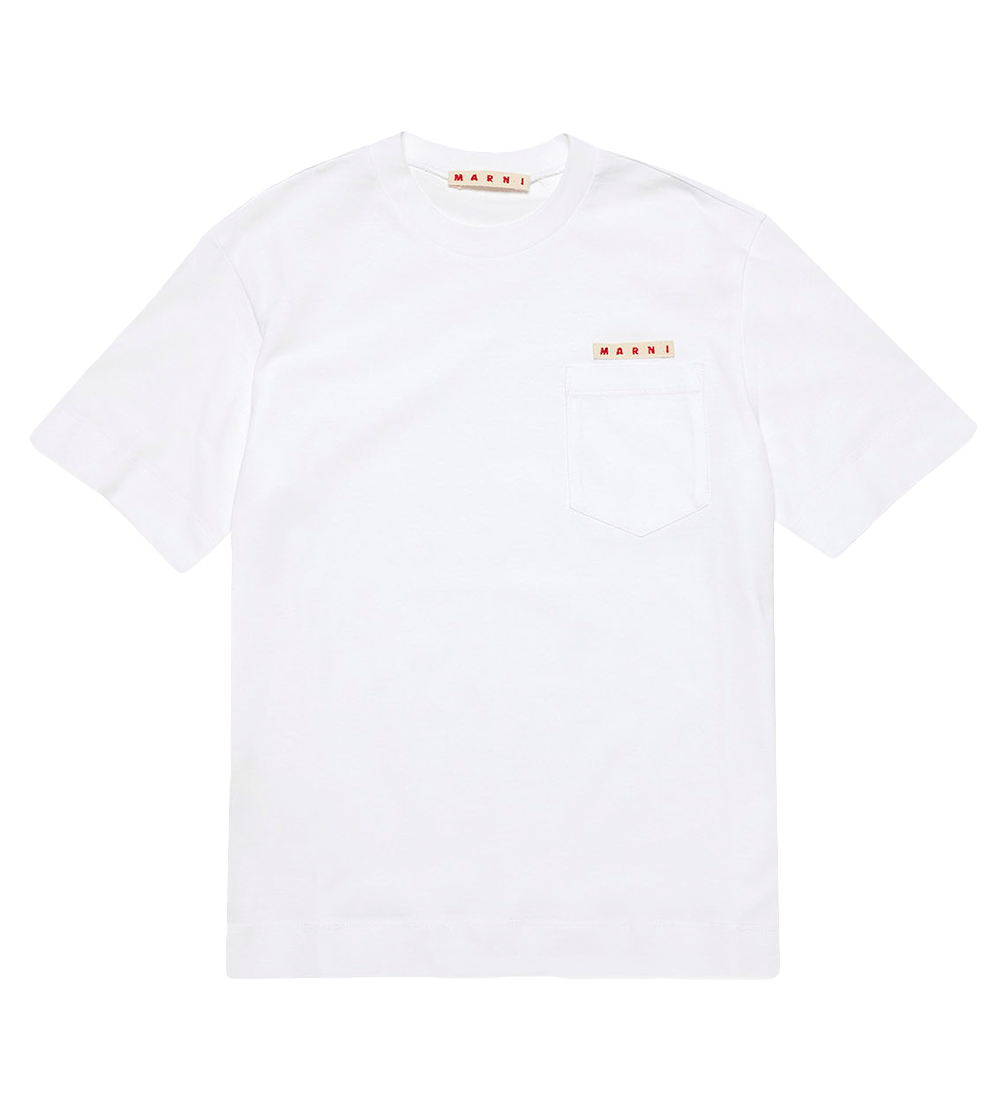 Marni T-shirt - Hvid m. Lomme