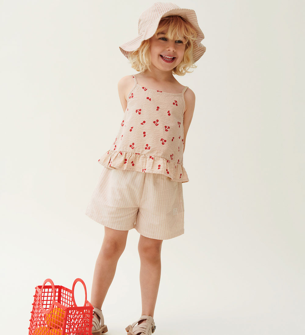 Liewood Solhat - Amelia - Stripe Tuscany Rose/Creme De La Creme