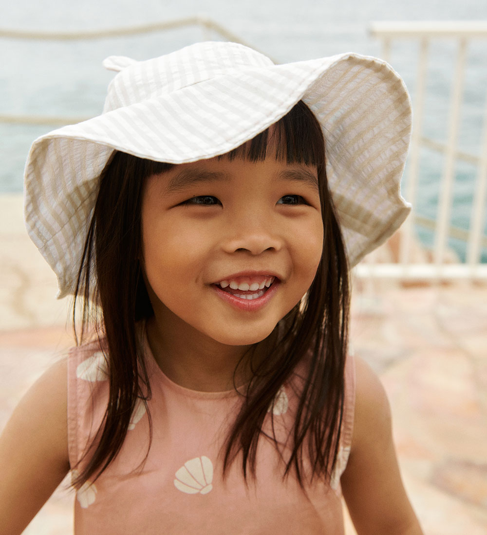 Liewood Solhat - Amelia - Stripes Crisp White/Sandy