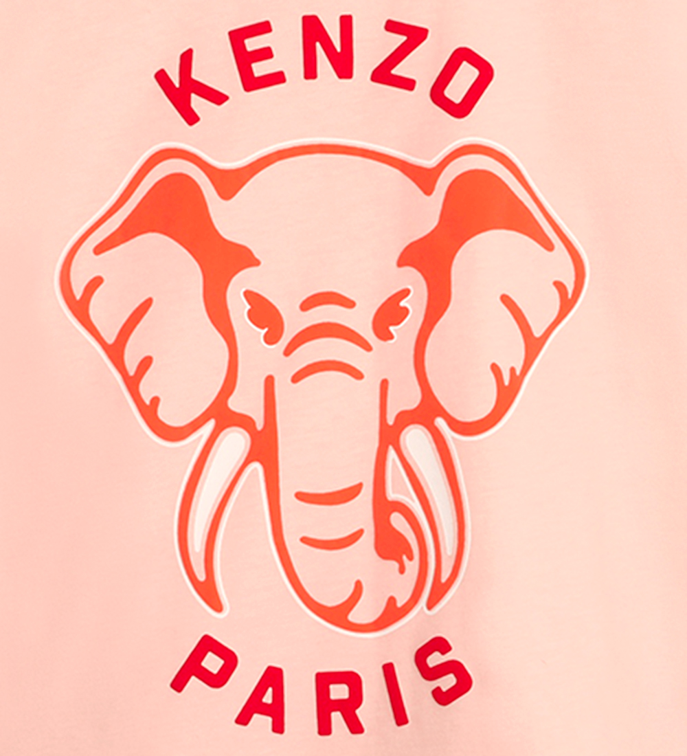 Kenzo T-shirt - Veiled Pink m. Elefant