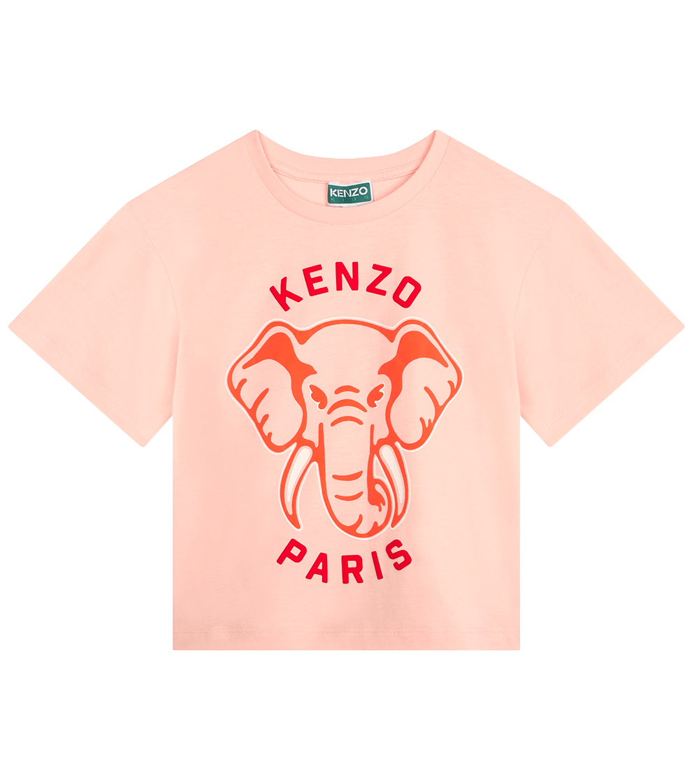 Kenzo T-shirt - Veiled Pink m. Elefant