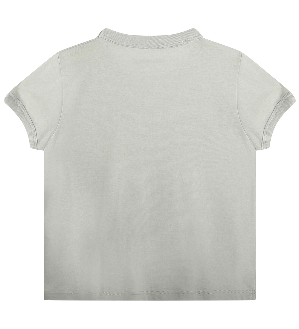 Zadig & Voltaire T-shirt - Alister - Lysegrå m. Blomster/Similis