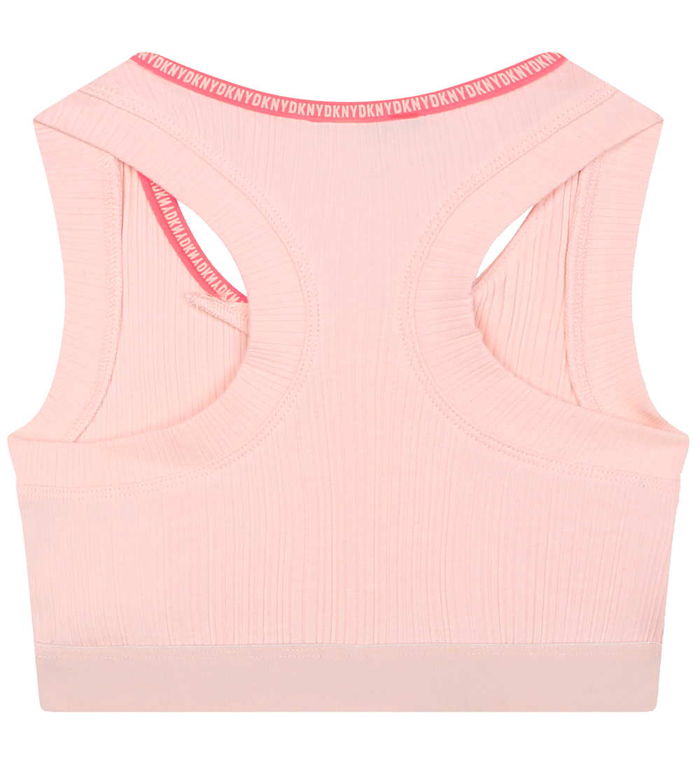 DKNY Top - Rib - Rosa m. Pink