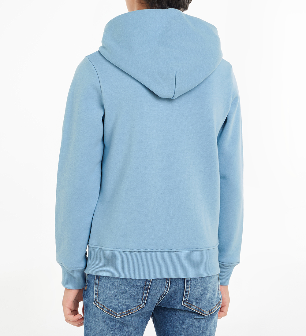 Calvin Klein Hættetrøje - Stack Logo - Dusk Blue