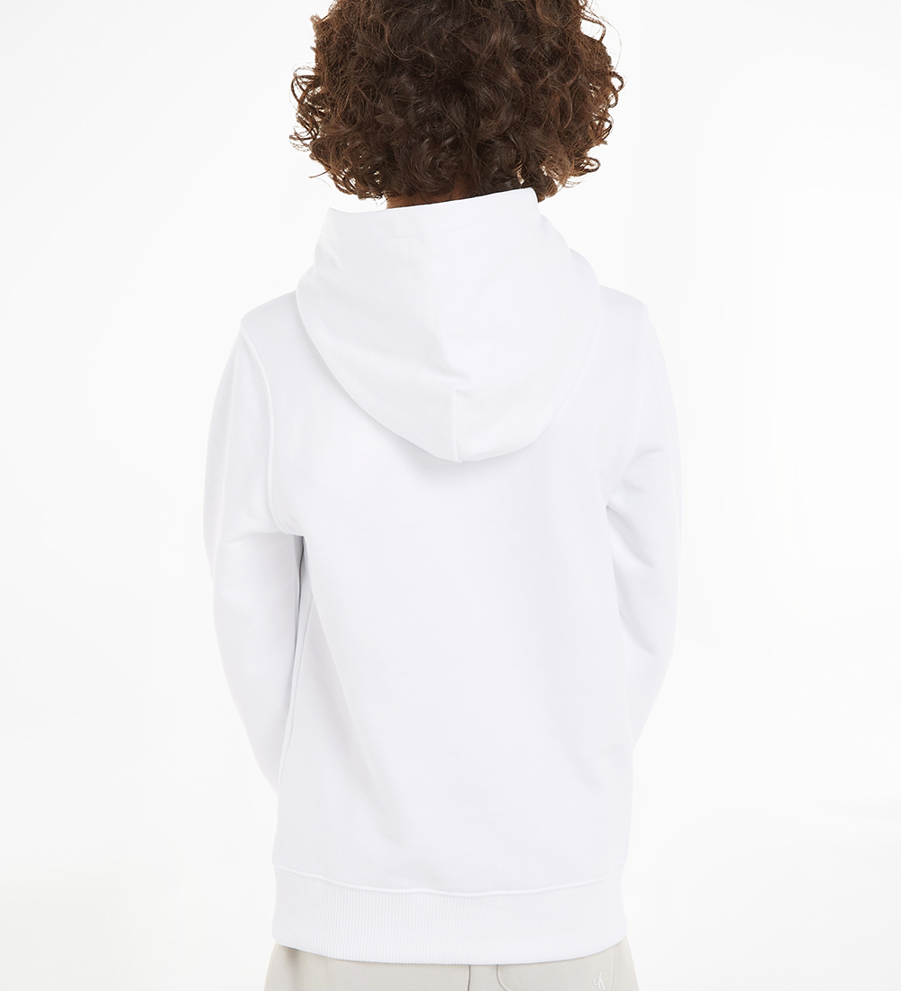 Calvin Klein Hættetrøje - Small Monogram - Bright White