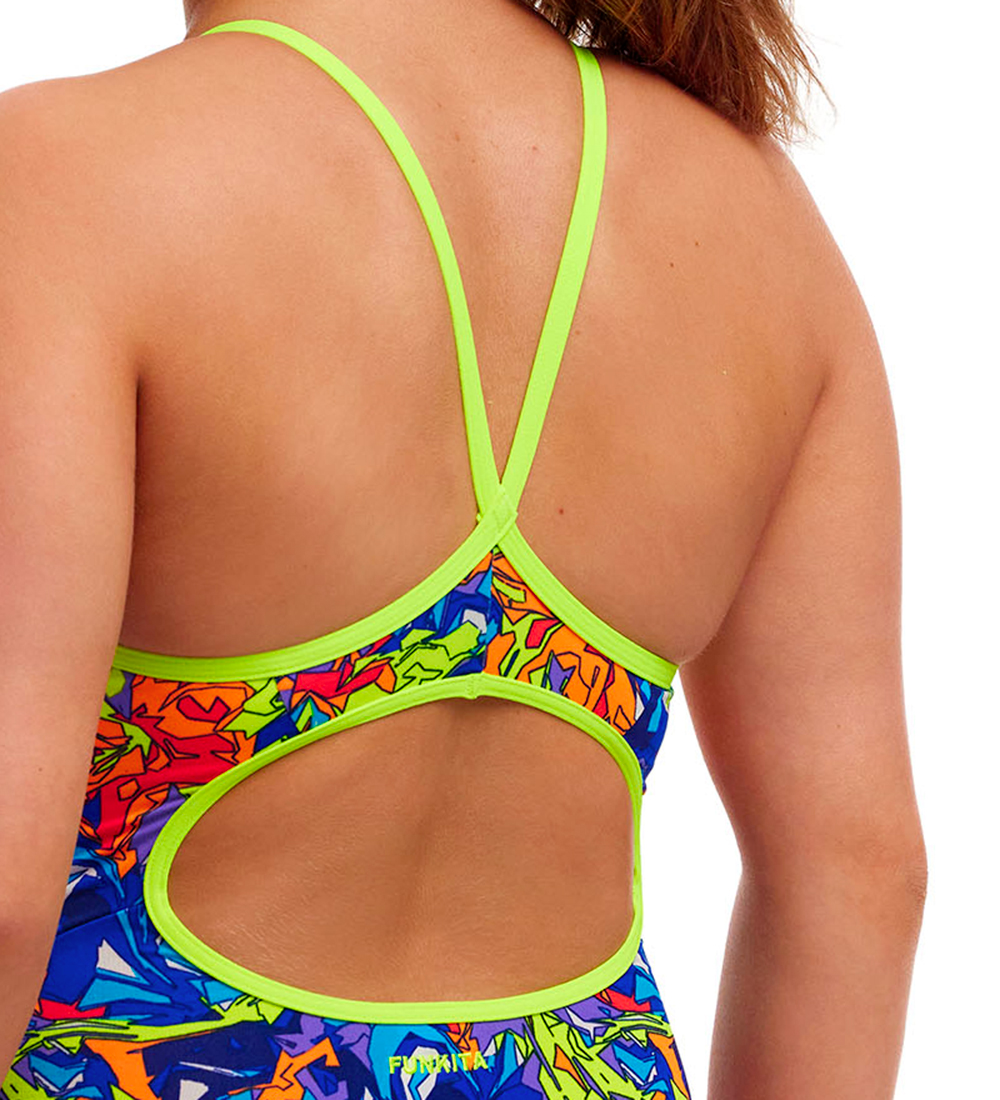 Funkita Badedragt - Diamond Back One Piece - UV50+ - Mixed Mess
