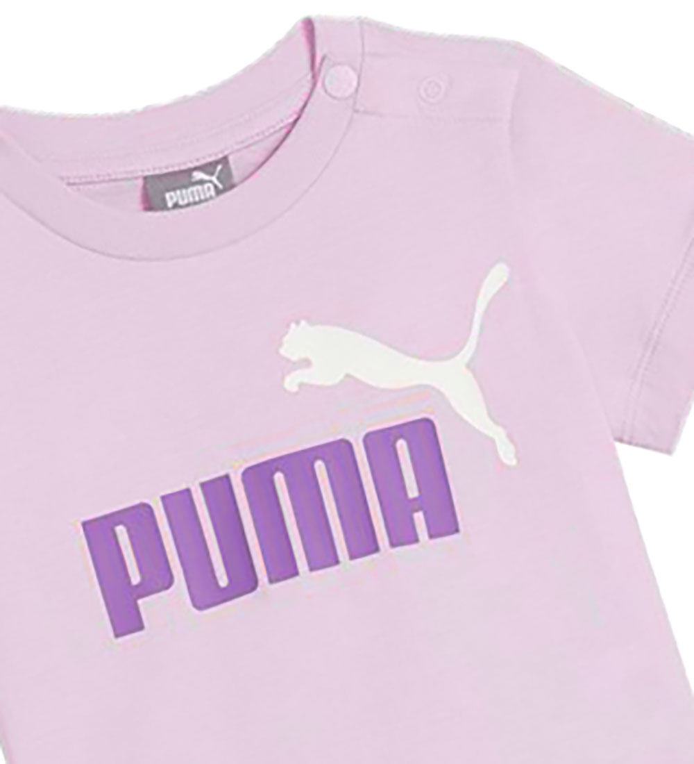 Puma Sæt - T-shirt/Shorts - Minicats - Grape Mist