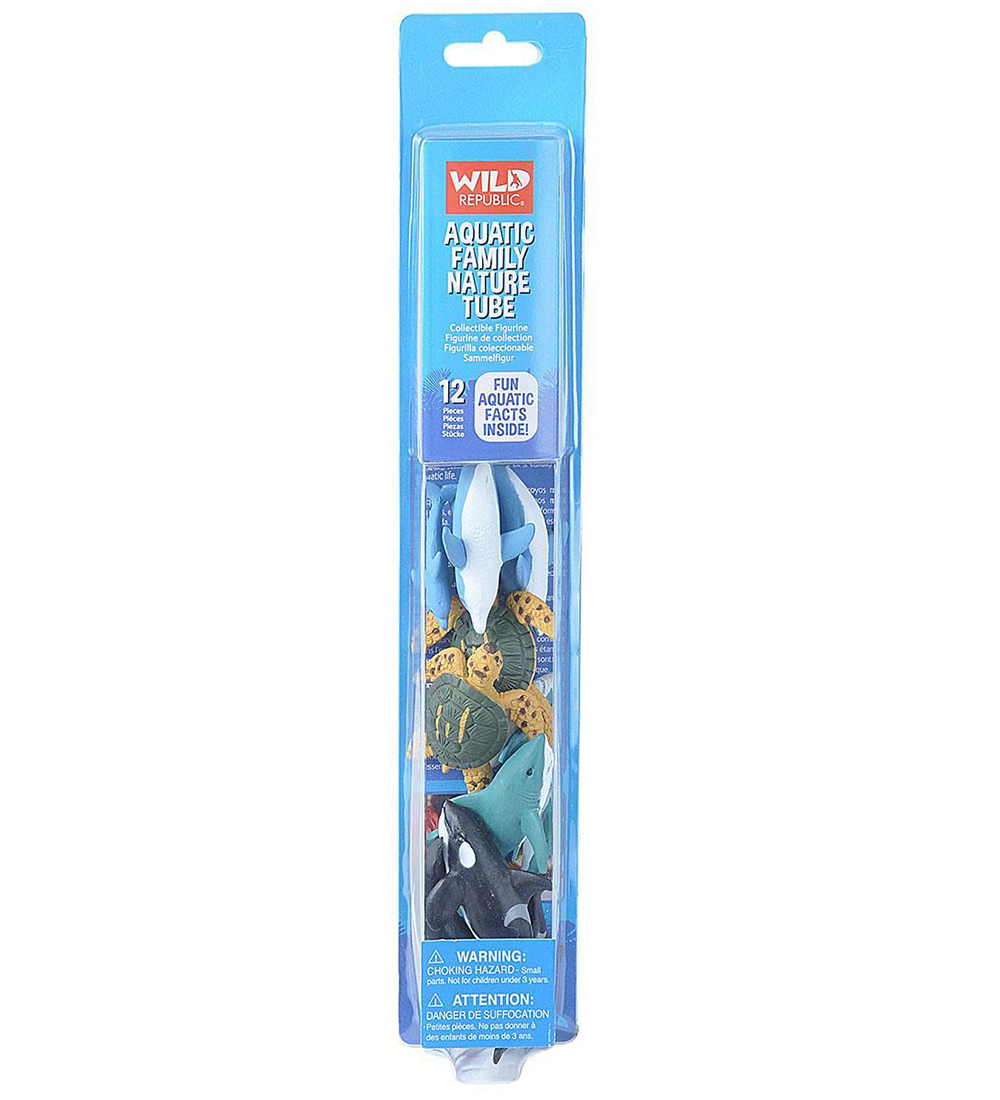 Wild Republic Figurer - Nature Tube - 12 stk. - Akvatisk Familie