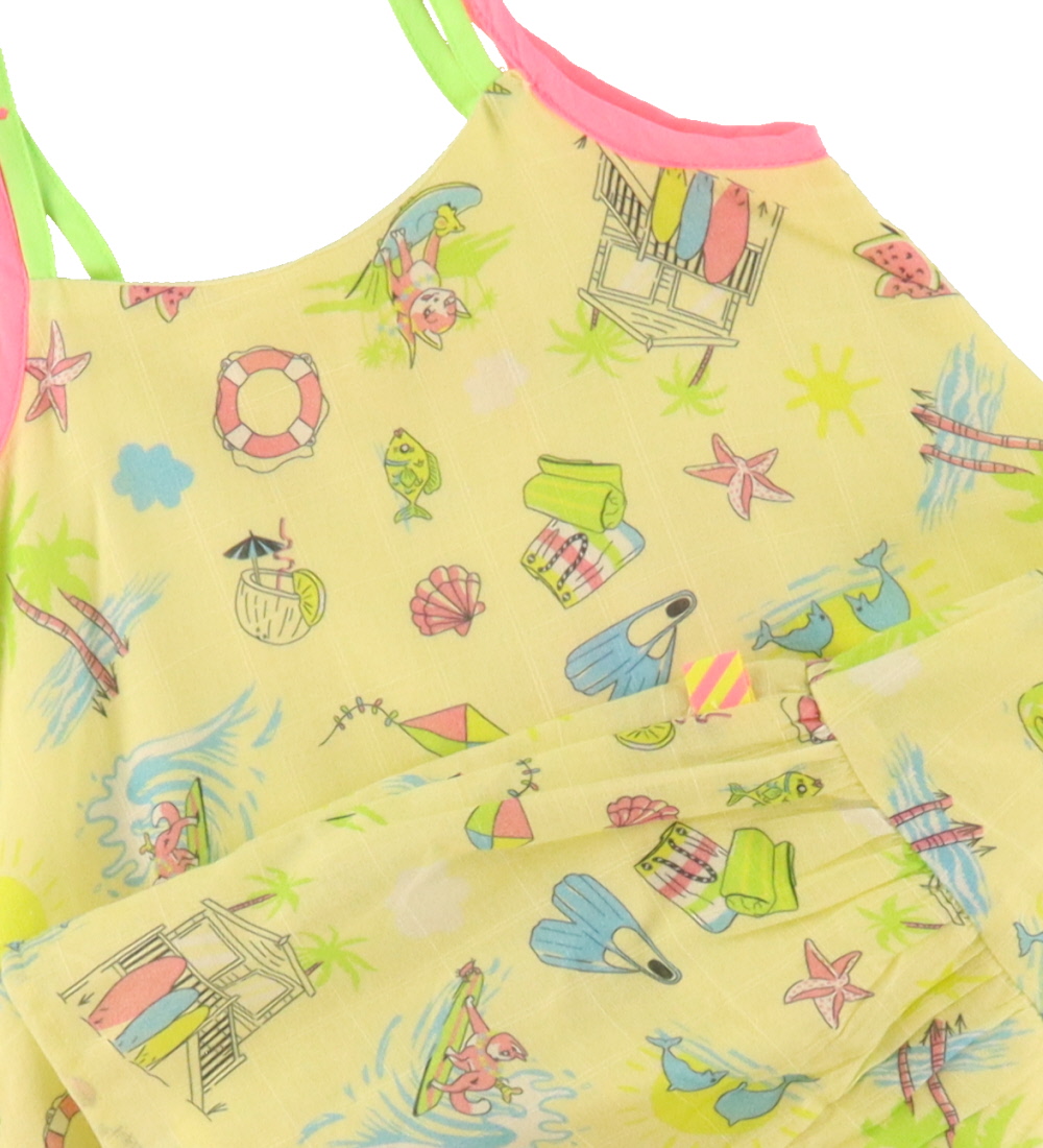 Billieblush Kjole - Straw Yellow m. Surfprint