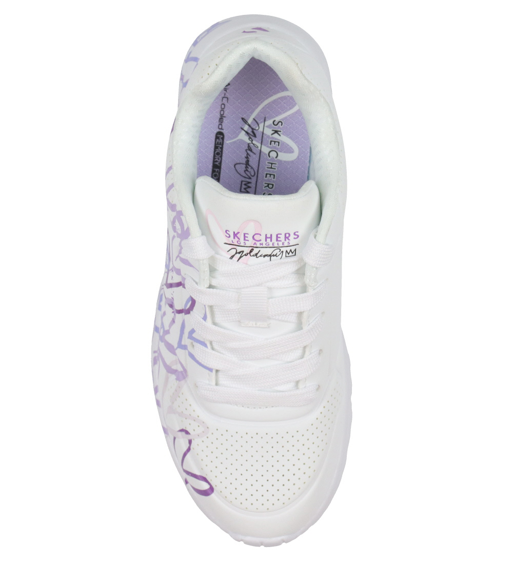Skechers x JGoldcrown Sko - Uno Lite - Spread The Love - Hvid/La