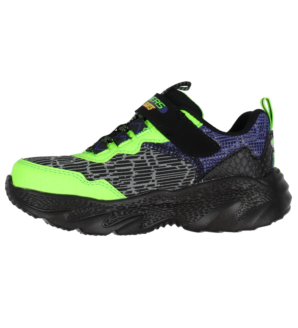Skechers Sko m. Lys - Creature Lights - Sort/Lime