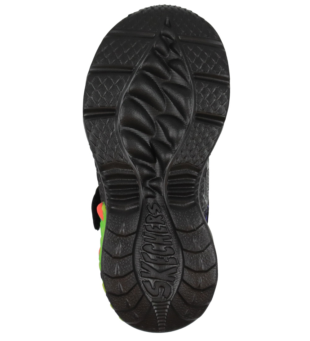 Skechers Sko m. Lys - Creature Lights - Sort/Lime