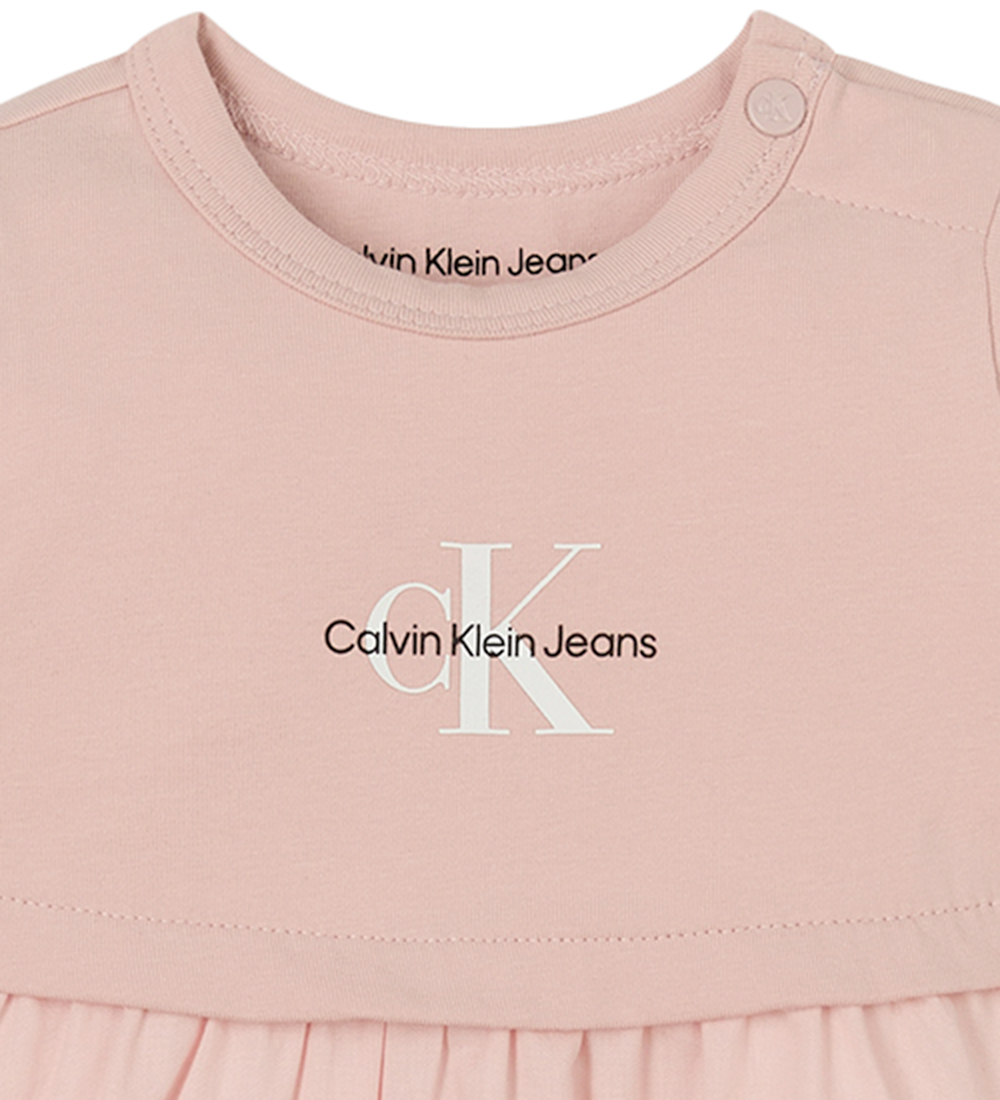 Calvin Klein Kjole m. Shorts - Monogram Logo - Sepia Rose