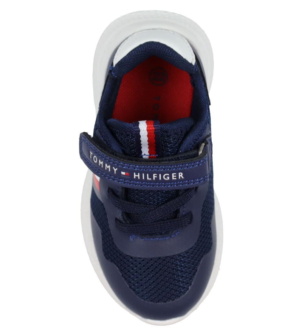 Tommy Hilfiger Sko - Low Cut Lace Up/Velcro - Blå/Hvid