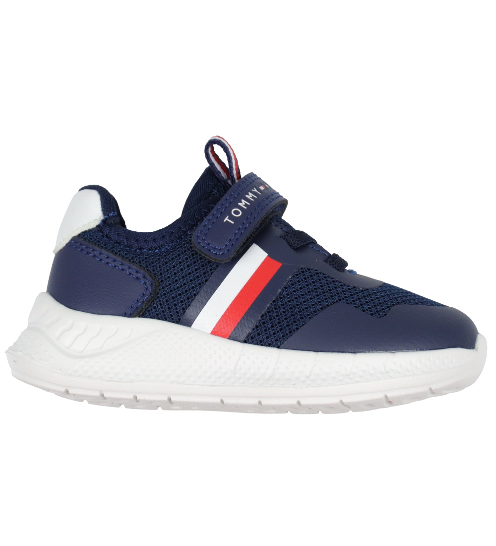 Tommy Hilfiger Sko - Low Cut Lace Up/Velcro - Blå/Hvid