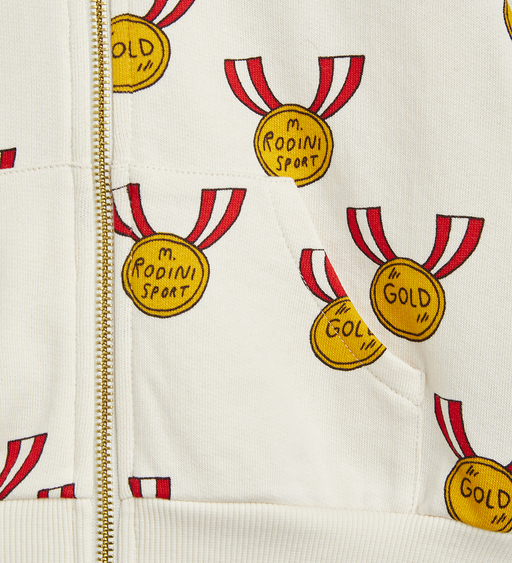 Mini Rodini Cardigan m. Hætte - Medals - Beige