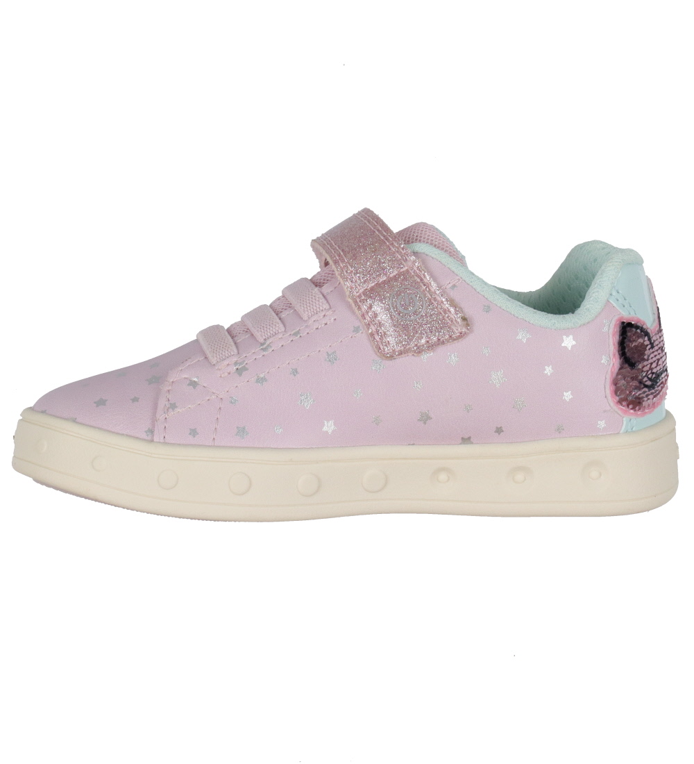 Geox Sko m. Lys - Skylin - Pink/Aqua