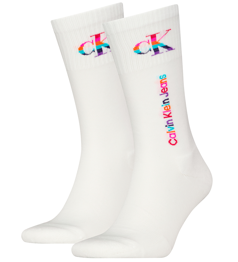 Calvin Klein Strømper - 2-Pak - One Size - Mens - Hvid