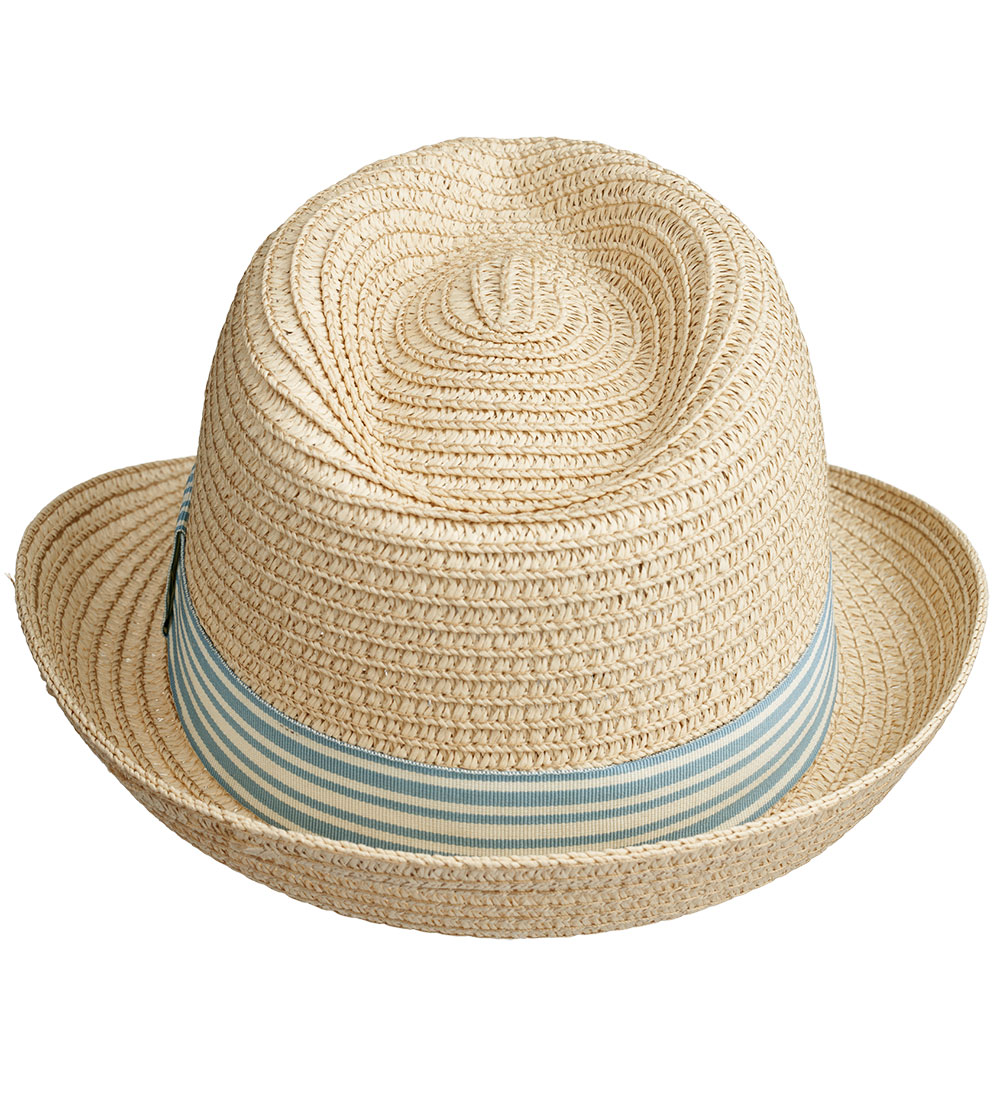 Liewood Hat - Doro Feodora - Stripe Ice Blue/Creme De La Creme