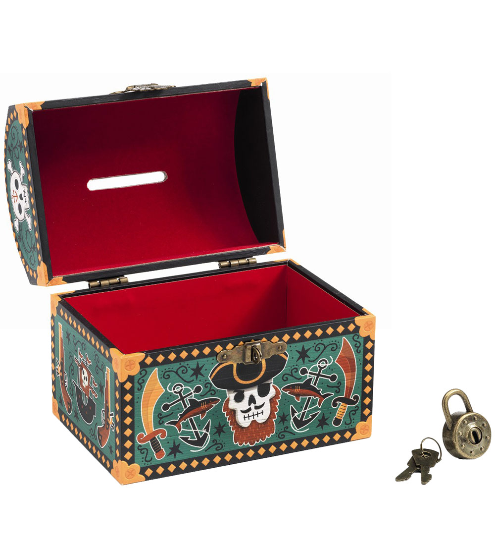 Djeco Sparebøsse - 10x12 cm - Pirater
