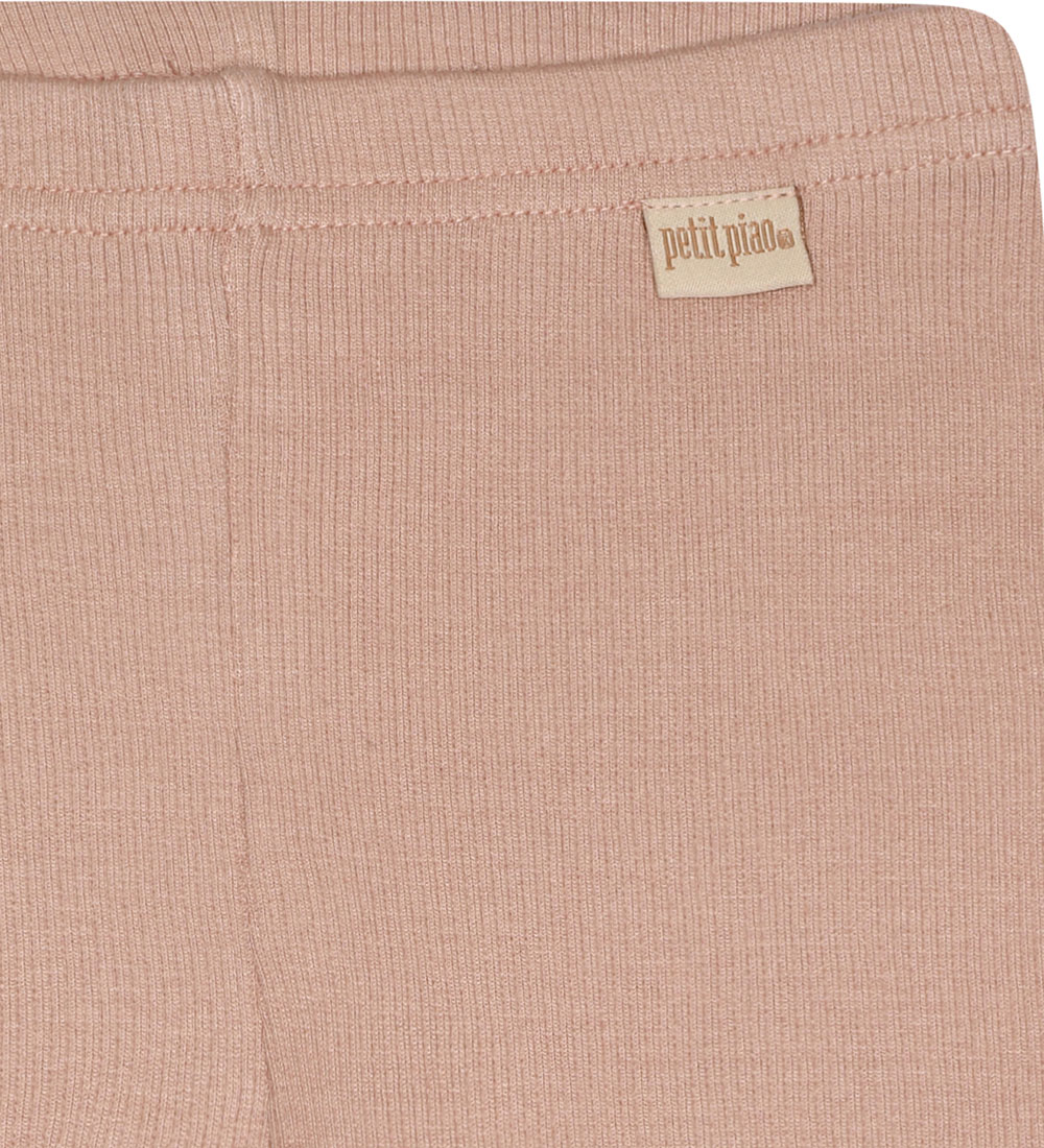 Petit Piao Leggings - Rib - Modal - Rose Fawn