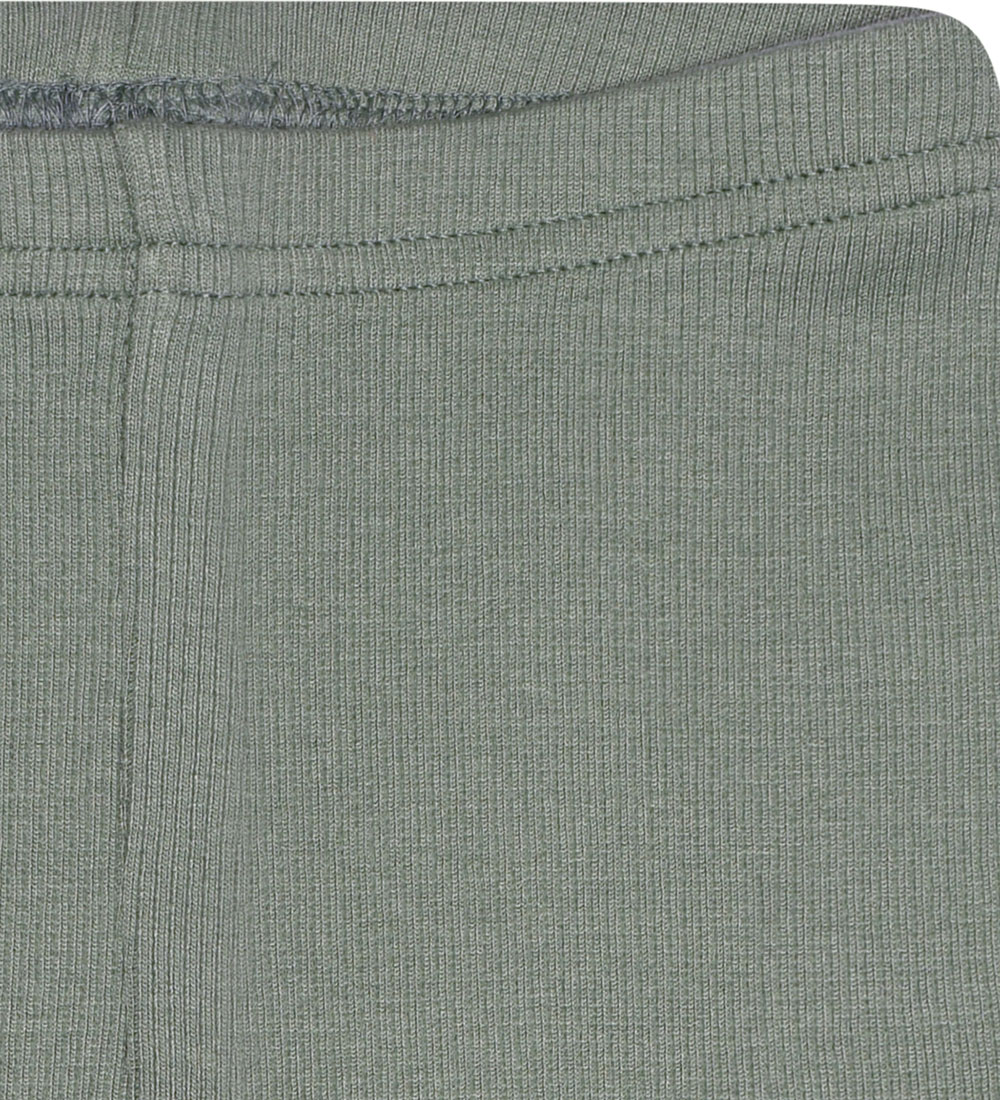 Petit Piao Leggings - Rib - Modal - Green Shadow