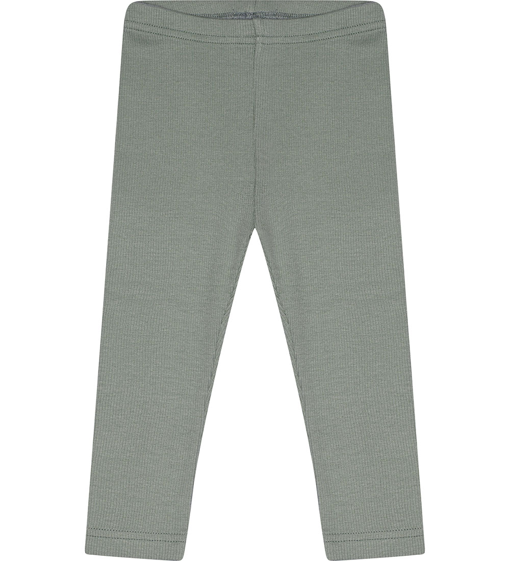 Petit Piao Leggings - Rib - Modal - Green Shadow
