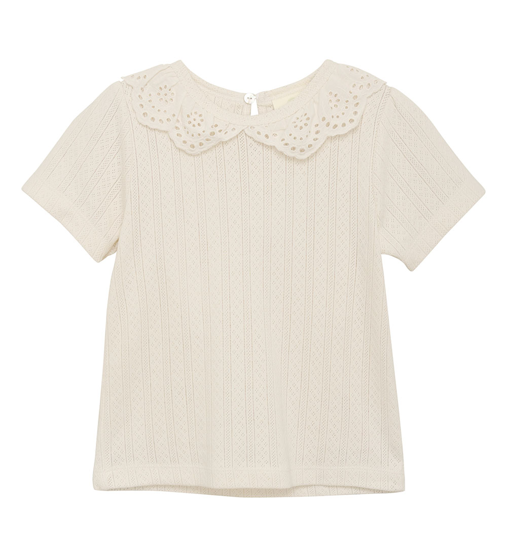 En Fant T-shirt - Pointelle - Eggnog