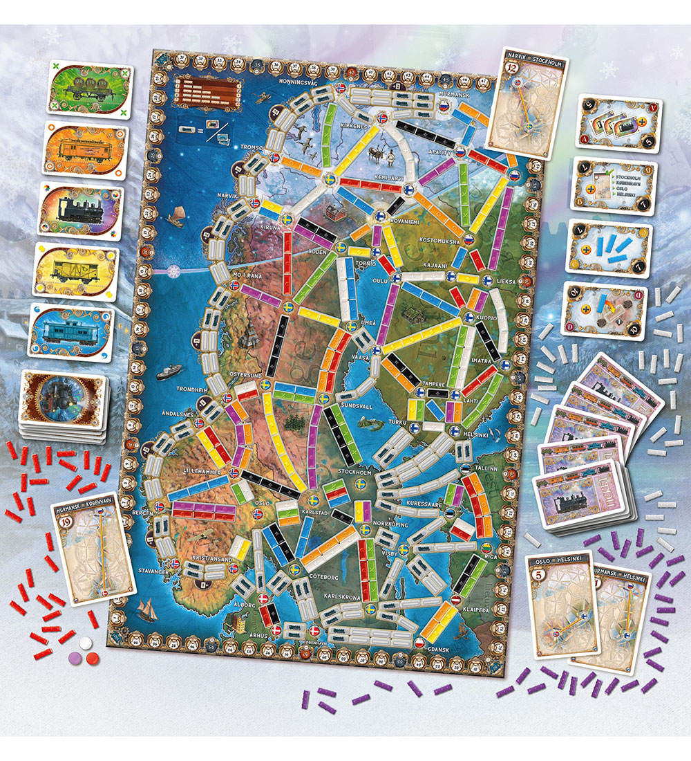 Asmodee - Ticket To Ride Brætspil - Northern Lights - Nordic