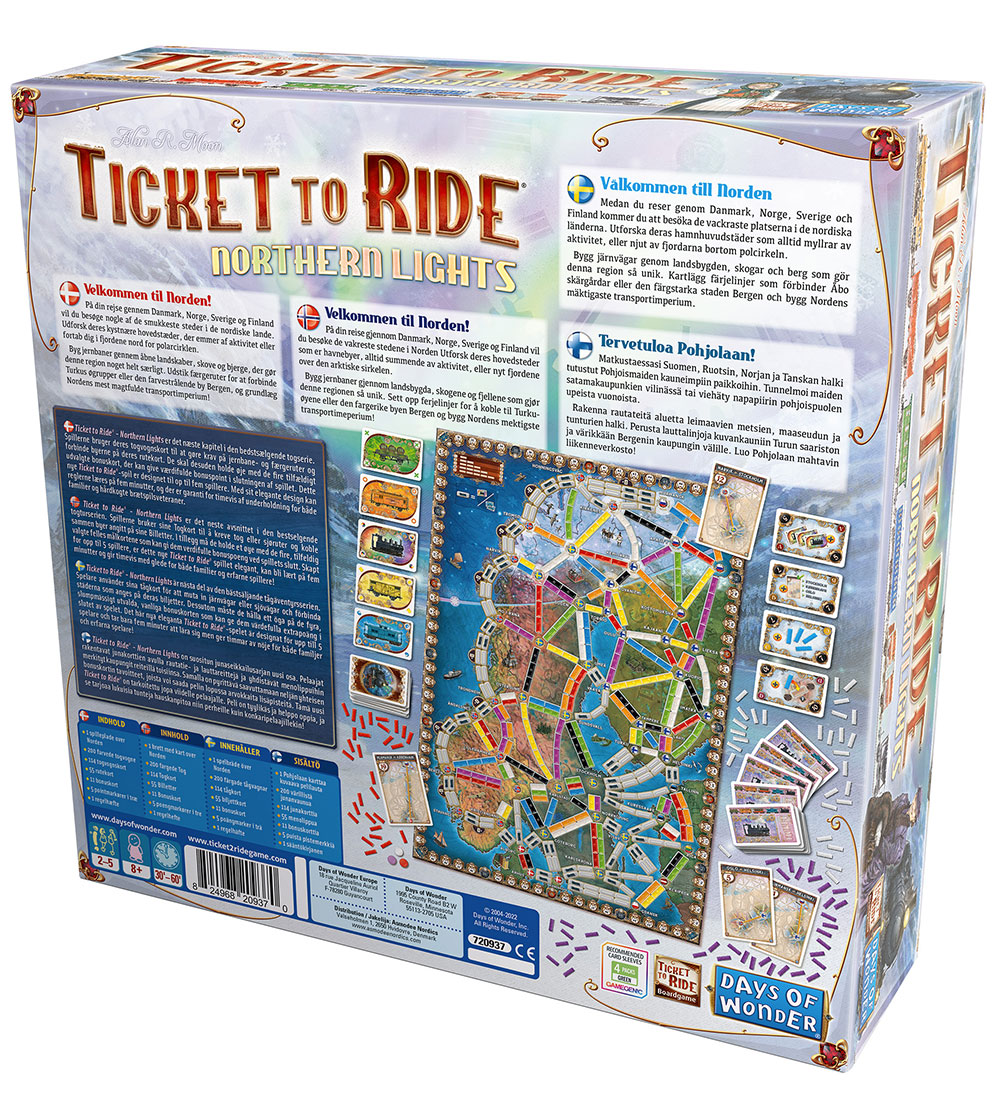 Asmodee - Ticket To Ride Brætspil - Northern Lights - Nordic