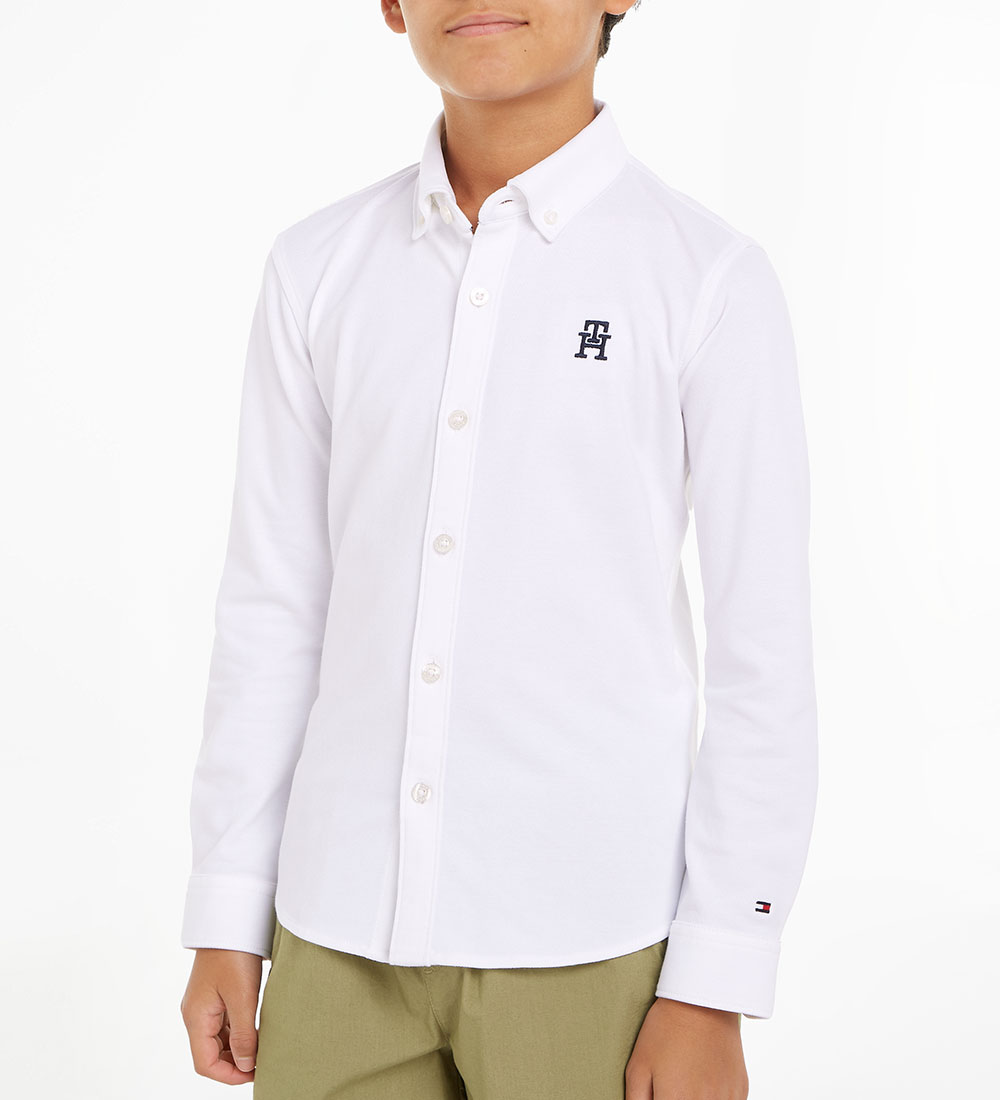 Tommy Hilfiger Skjorte - Monogram Stretch - Hvid