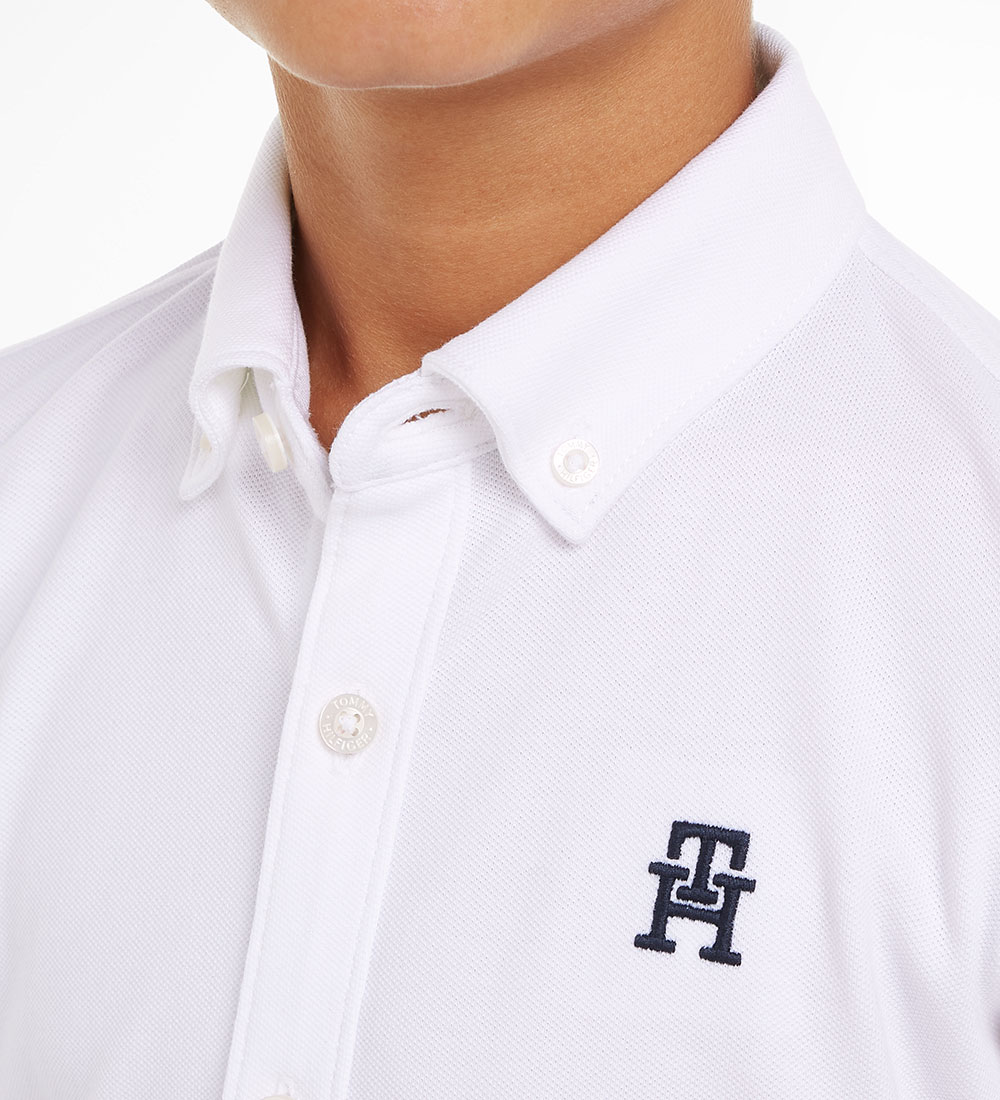 Tommy Hilfiger Skjorte - Monogram Stretch - Hvid