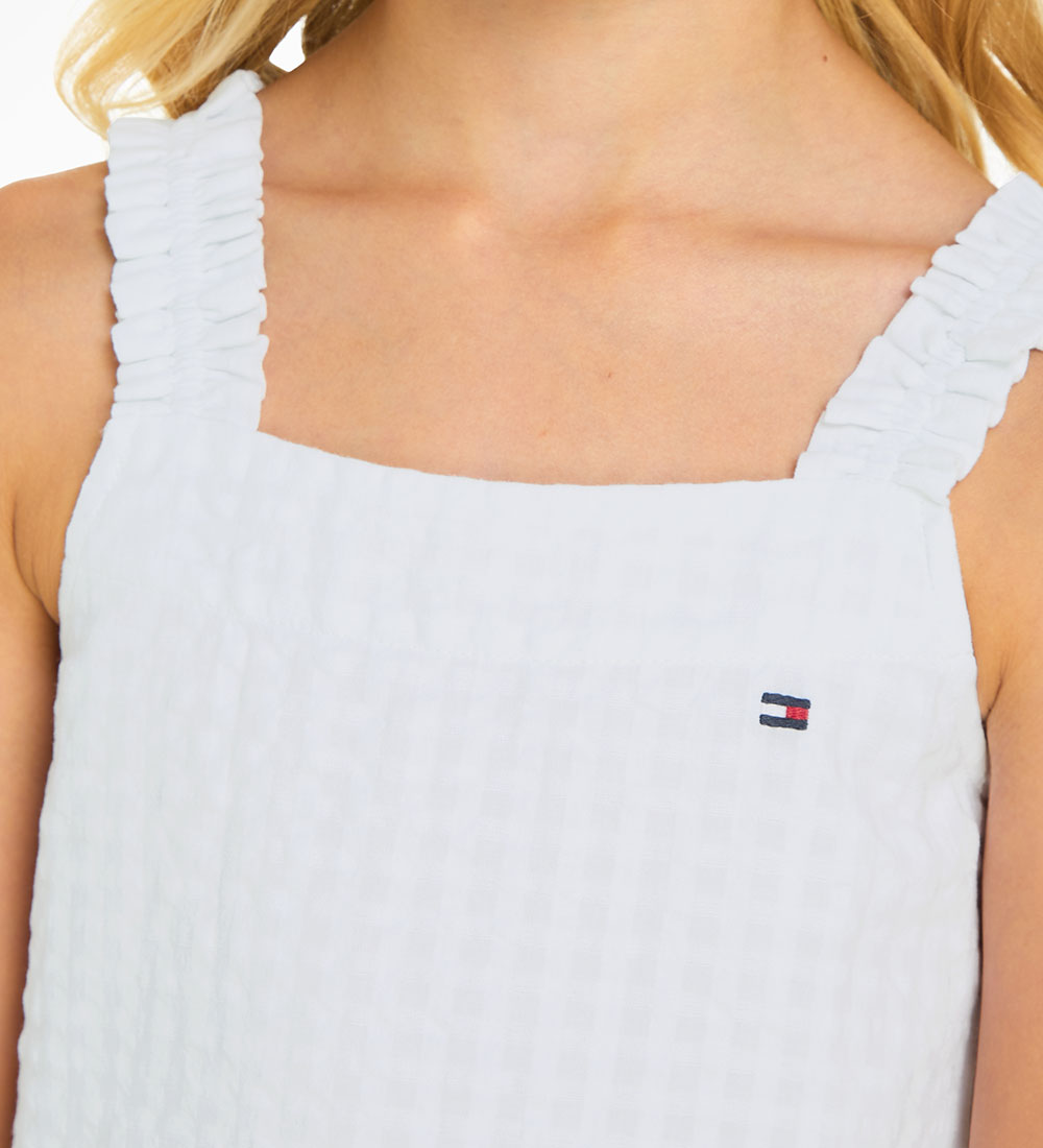 Tommy Hilfiger Top - Seersucker Gingham - Hvid