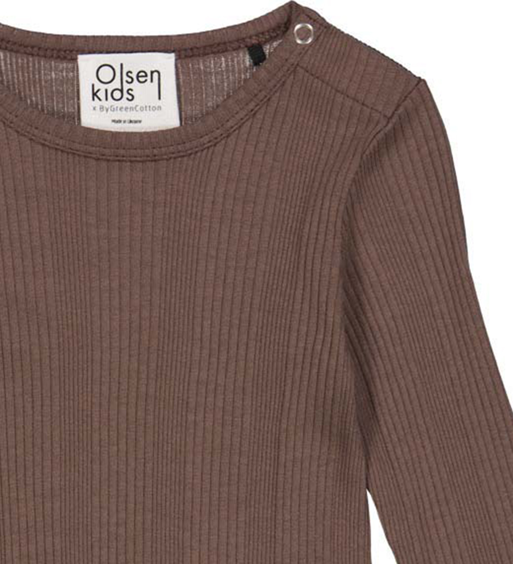 Olsen kids x By Green Body l/æ - Rib - Ceder Brown