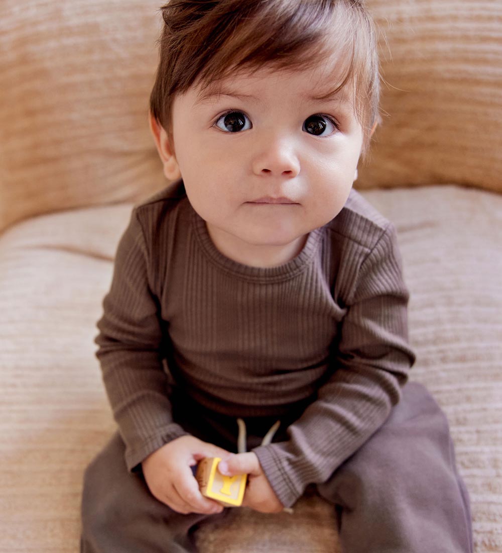 Olsen kids x By Green Body l/æ - Rib - Ceder Brown