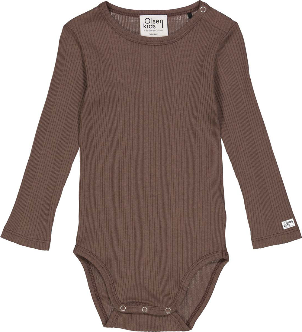 Olsen kids x By Green Body l/æ - Rib - Ceder Brown