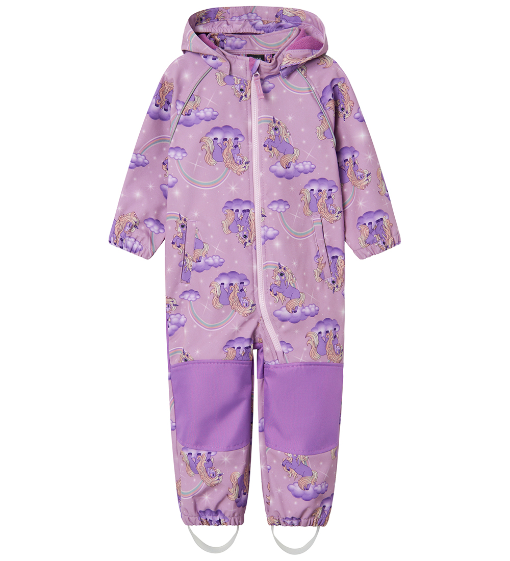 Name It Softshelldragt m. Fleece - NmfAlfa - Orchid Bloom m. Enh