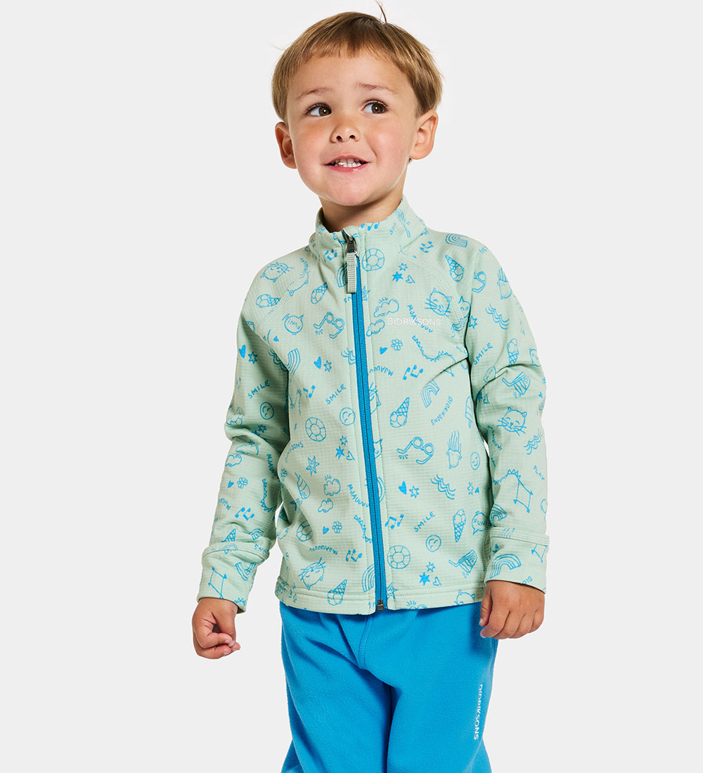 Didriksons Cardigan - Jadis - Doodle Pale Mint