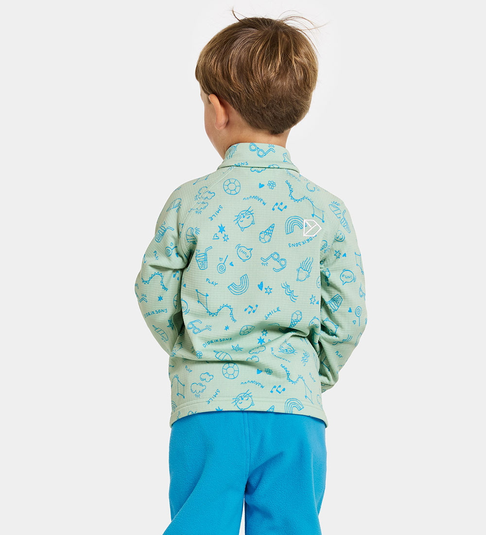 Didriksons Cardigan - Jadis - Doodle Pale Mint